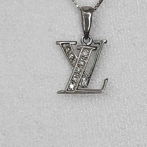 Authentic Louis Vuitton charm sterling silver chain upcycle/repurposed Vintage - Picture 4 of 7